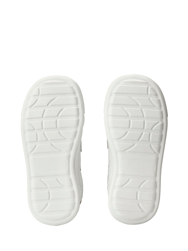 Start Rite Roundabout White Leather Rainbow Riptape White Trainers - Image 6 of 6