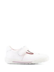 Start Rite Playground White Leather T-Bar White Shoes - Image 1 of 6