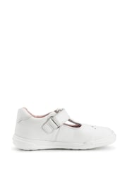 Start Rite Playground White Leather T-Bar White Shoes - Image 2 of 6