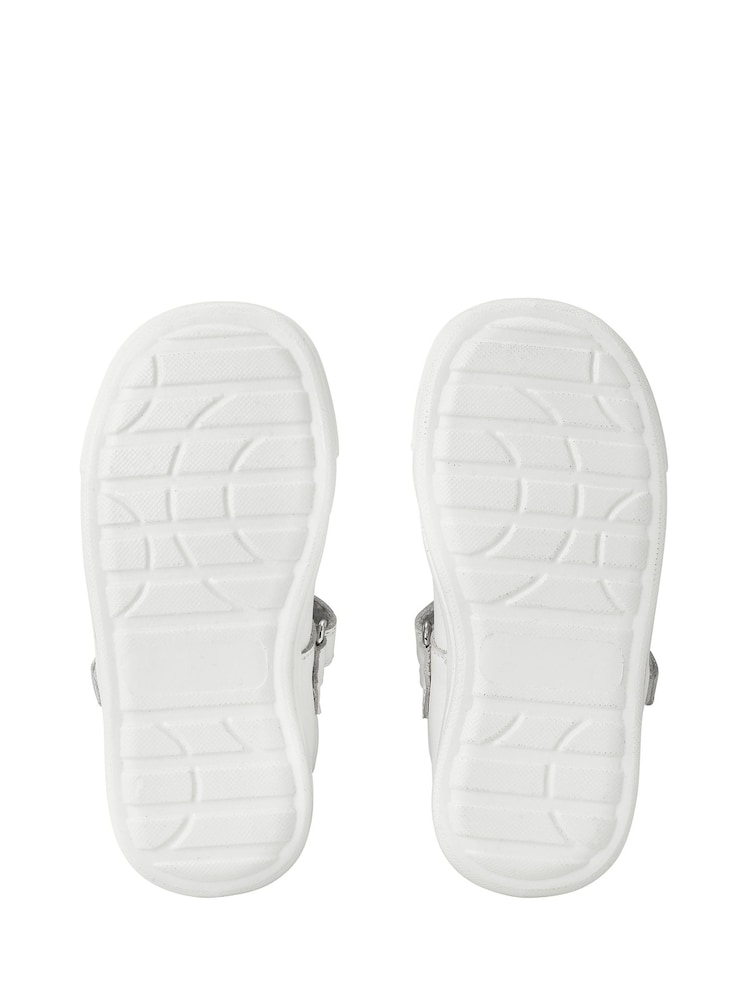Start Rite Playground White Leather T-Bar White Shoes - Image 6 of 6