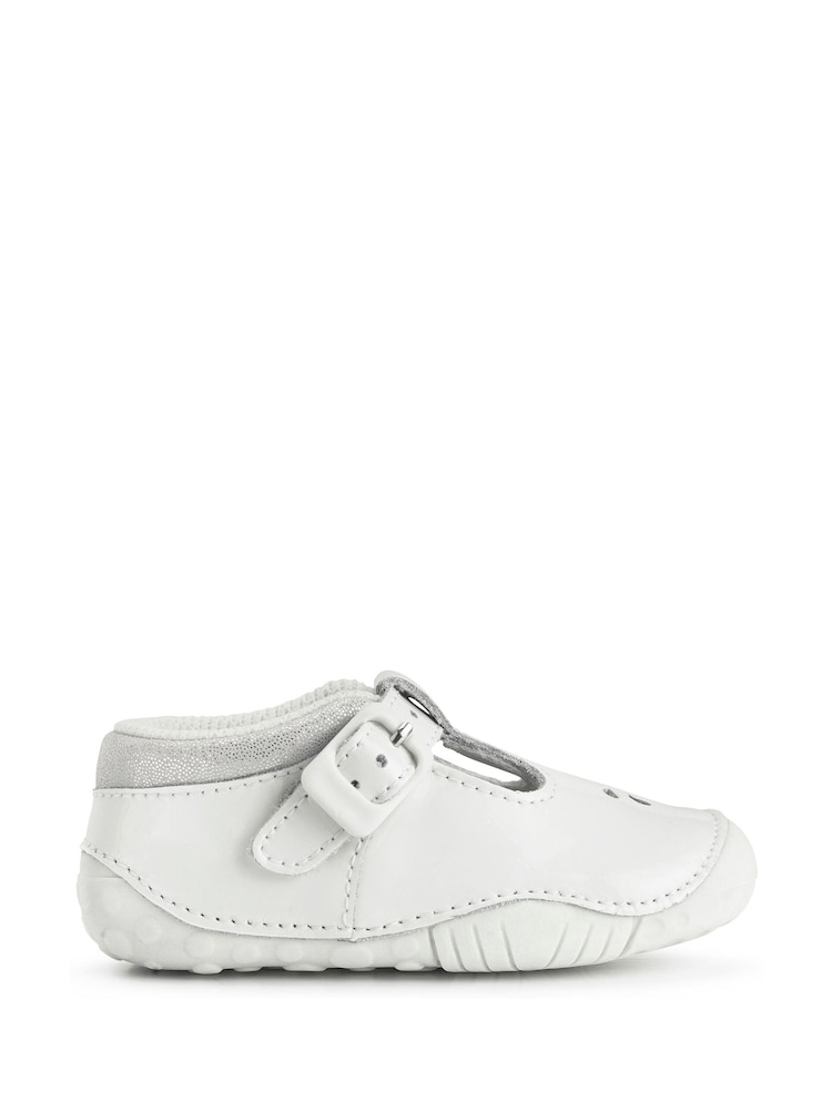 Start-Rite Baby Bubble White Patent Leather T-Bar Baby Shoes - Image 1 of 5