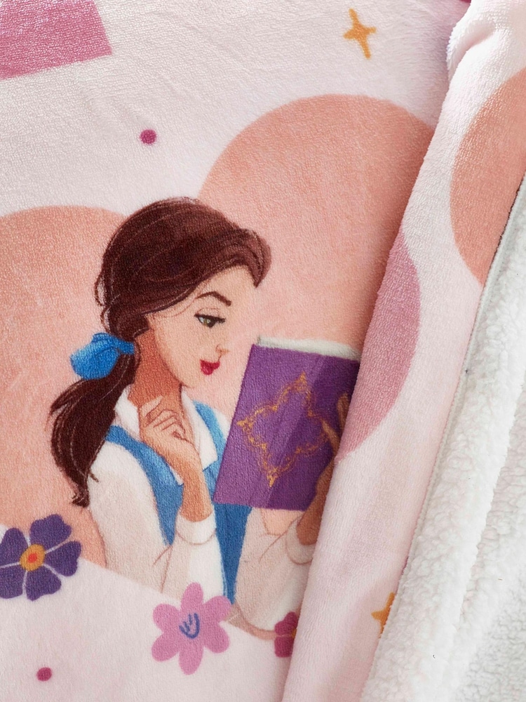 Pink Princess Teddy Disney Fleece Throw - Image 2 of 4