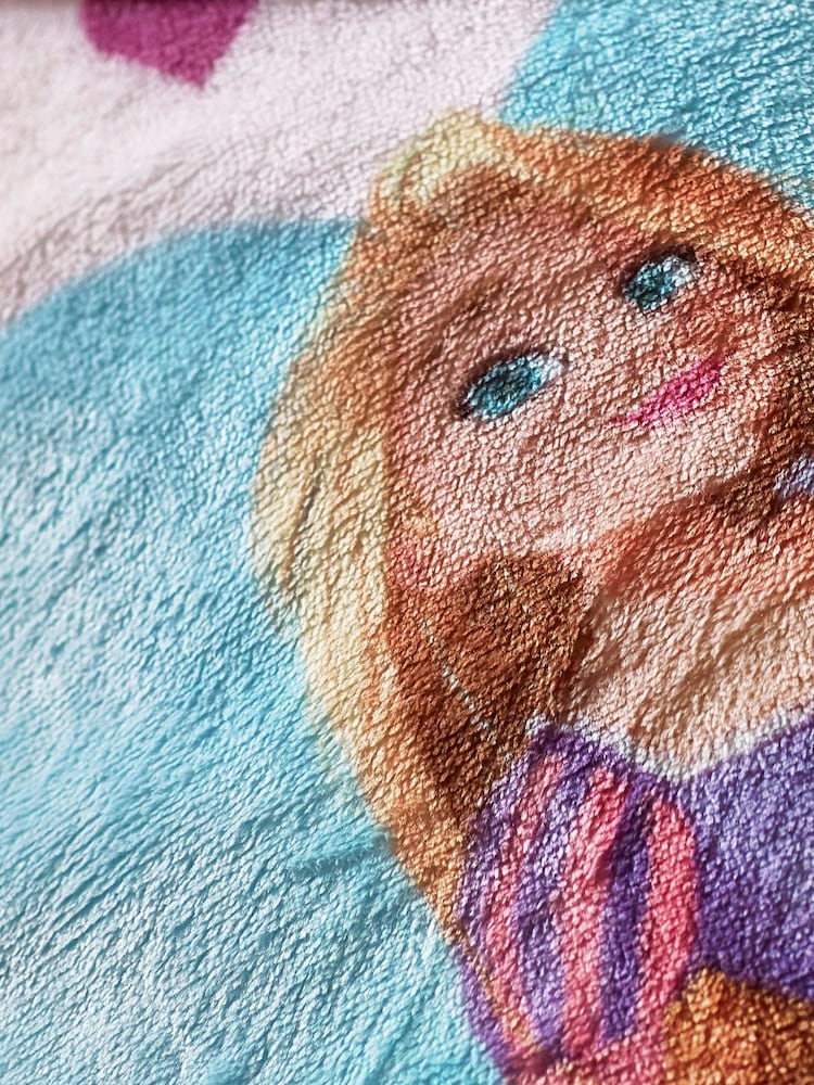 Pink Princess Teddy Disney Fleece Throw - Image 3 of 4