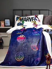 Blue Marvel Teddy Disney Fleece Throw - Image 1 of 4