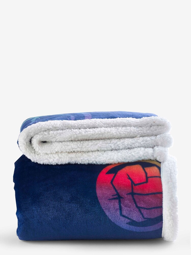 Blue Marvel Teddy Disney Fleece Throw - Image 4 of 4