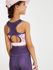 Pink/Purple Tie Dye Print Sports Crop Top (5-16yrs) - Image 3 of 5