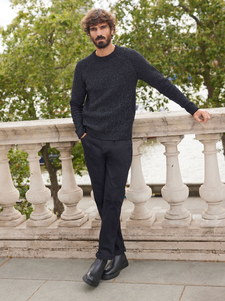 Black Regular Chenille Knitted Jumper - Image 2 of 4