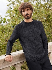 Black Regular Chenille Knitted Jumper - Image 3 of 4