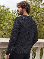 Black Regular Chenille Knitted Jumper - Image 4 of 4
