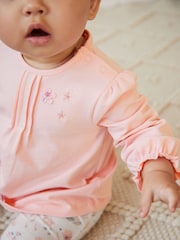 Pink Floral Baby Top And Leggings Set - Image 2 of 6