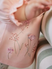 Pink Floral Baby Top And Leggings Set - Image 3 of 6