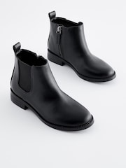Schwarz - Niedrige Chelsea-Stiefel - Bild 1 von 5