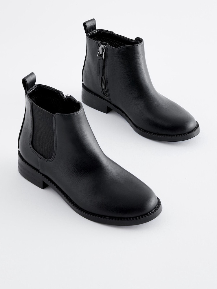Schwarz - Niedrige Chelsea-Stiefel - Bild 1 von 5