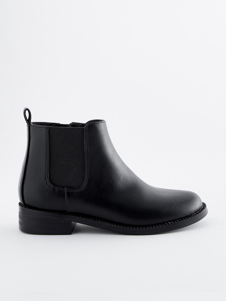 Schwarz - Niedrige Chelsea-Stiefel - Bild 2 von 5