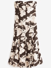 Black Animal Floral Bandeau Midi Dress - Image 6 of 6