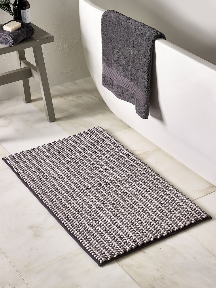 Black & White Bobble Bath Bath Mat - Image 1 of 5