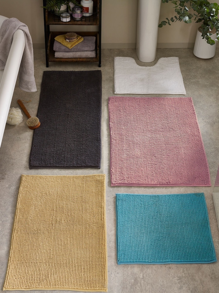 Black & White Bobble Bath Mat - Image 6 of 6