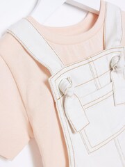 River Island Girls Cream Ecru Dungarees - Image 4 of 4