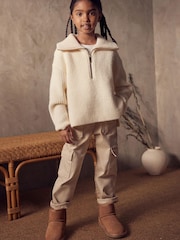 Ecru White Half Zip Boxy Jumper (3-16yrs) - Image 2 of 6