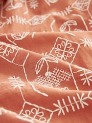 Rust Embroidered Bandeau Maxi Summer Dress - Image 7 of 7