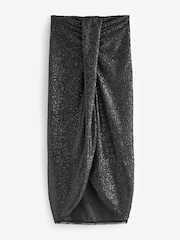 Black Sequin Midi Skirt/Bandeau Dress - Image 10 of 11