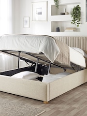 Catherine Lansfield Natural Soho Wing End Lift Ottoman Storage Bed - Image 4 of 7