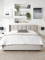 Catherine Lansfield Silver Utopia Wing End Lift Ottoman Storage Bed - Image 1 of 5