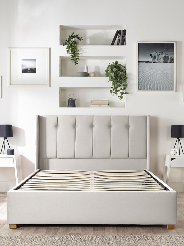 Catherine Lansfield Silver Utopia Wing End Lift Ottoman Storage Bed - Image 6 of 6 Catherine Lansfield Silver Utopia Wing End Lift Ottoman Storage Bed - Image 6 of 6