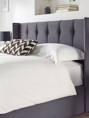 Catherine Lansfield Grey Utopia Wing End Lift Ottoman Storage Bed - Image 5 of 6