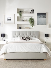 Catherine Lansfield Silver Boutique End Lift Ottoman Storage Bed - Image 1 of 7