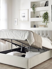 Catherine Lansfield Silver Boutique End Lift Ottoman Storage Bed - Image 4 of 7