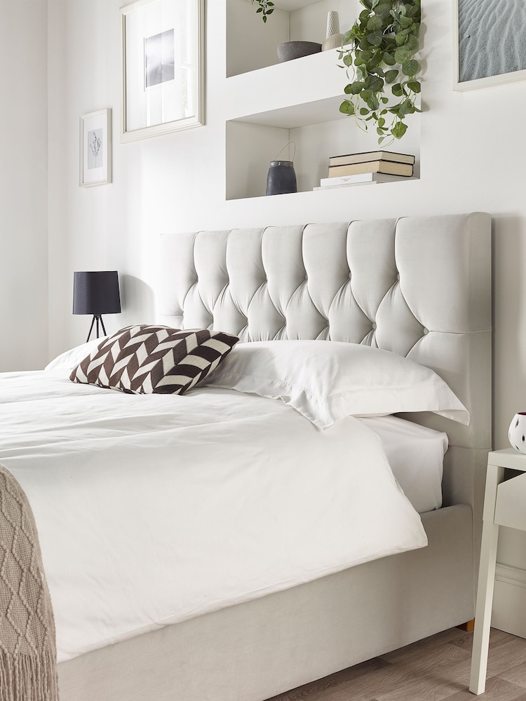 Catherine Lansfield Silver Boutique End Lift Ottoman Storage Bed - Image 5 of 7