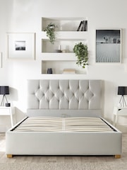 Catherine Lansfield Silver Boutique End Lift Ottoman Storage Bed - Image 6 of 7