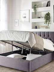 Catherine Lansfield Grey Boutique End Lift Ottoman Storage Bed - Image 4 of 7