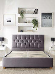 Catherine Lansfield Grey Boutique End Lift Ottoman Storage Bed - Image 6 of 7