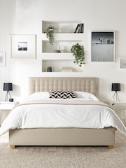 Catherine Lansfield Natural Opulence End Lift Ottoman Storage Bed - Image 1 of 7