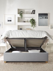 Catherine Lansfield Grey Opulence End Lift Ottoman Storage Bed - Image 2 of 7