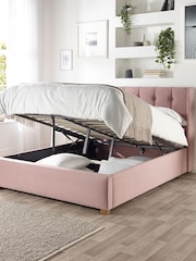Catherine Lansfield Pink Utopia Wing End Lift Ottoman Storage Bed - Image 3 of 6