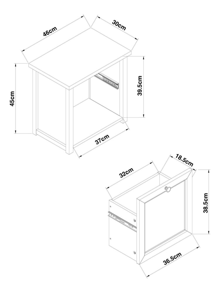 Navy Hampshire Storage Stool - Image 8 of 8
