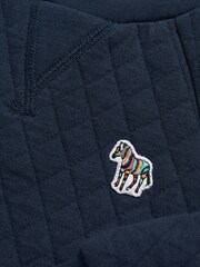 Paul Smith Junior Mädchen Kleid mit Sweatshirt, Zebralogo und Blumenmuster, Marineblau - Bild 5 von 7