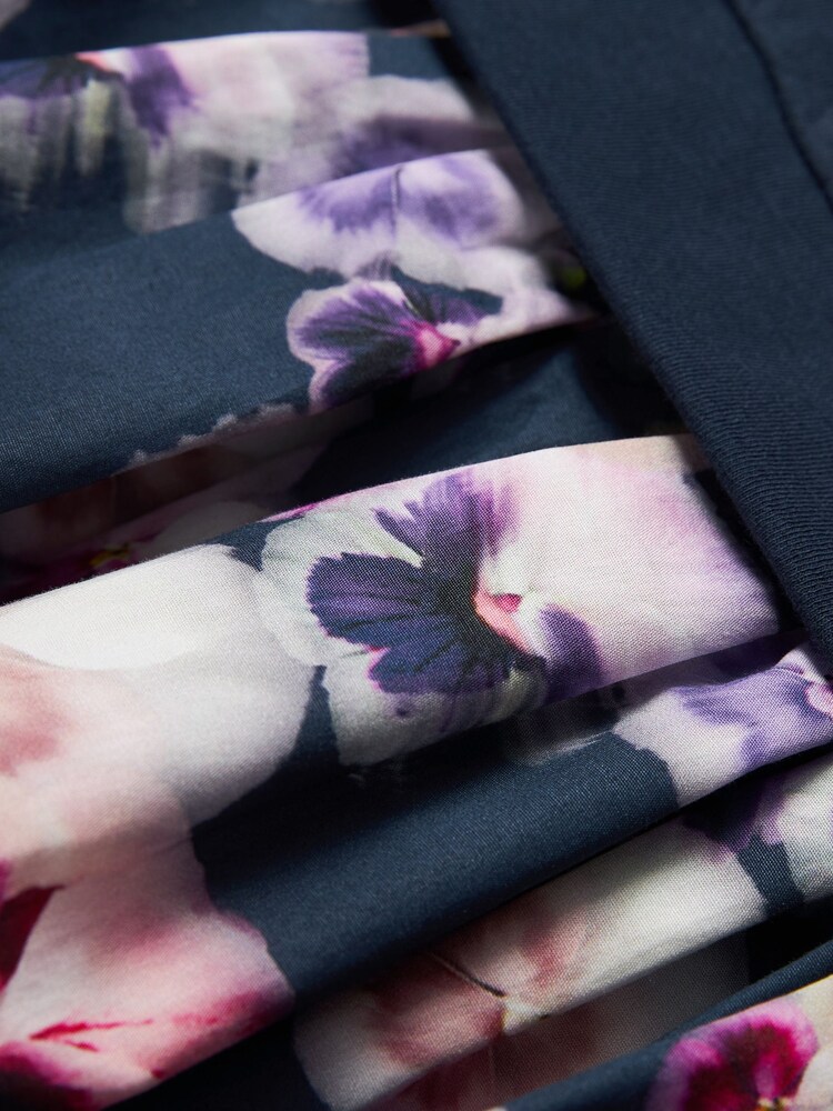 Paul Smith Robe en molleton à fleurs avec logo zèbre bleu marine fille - Image 6 of 7