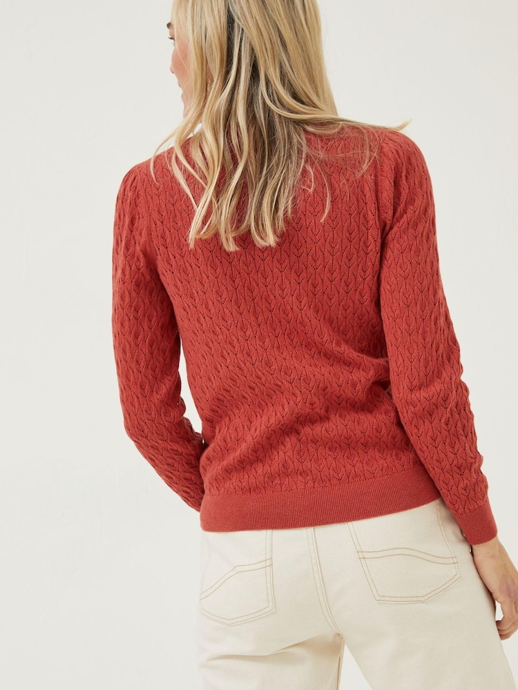 FatFace Red Elissa Cardigan - Image 2 of 4 FatFace Red Elissa Cardigan - Image 2 of 4