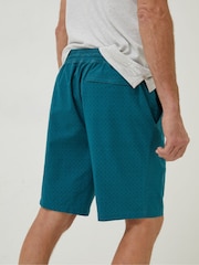 FatFace Green Camber Geo Print Swim Shorts - Image 2 of 5