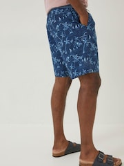 FatFace Blue Camber Beach Print Swim Shorts - Image 2 of 4