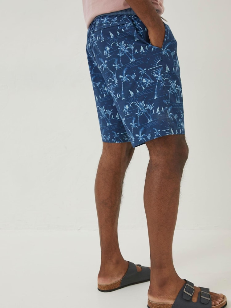 FatFace Blue Camber Beach Print Swim Shorts - Image 2 of 4