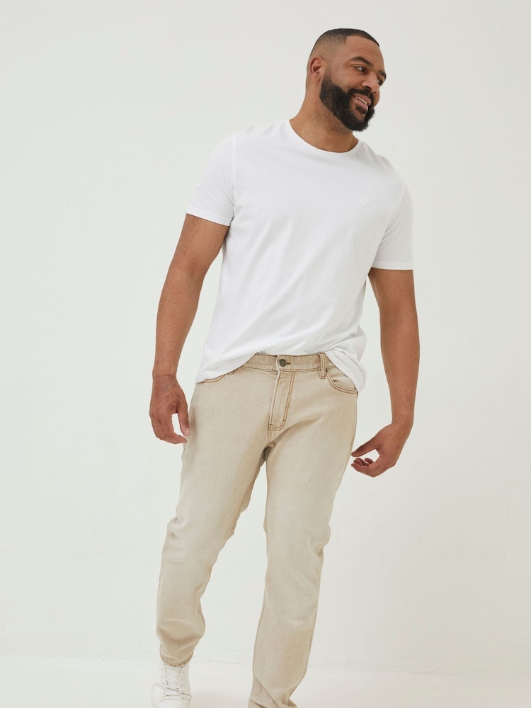FatFace Natural Slim Light Colour Wash Jeans - Image 1 of 4 FatFace Natural Slim Light Colour Wash Jeans - Image 1 of 4