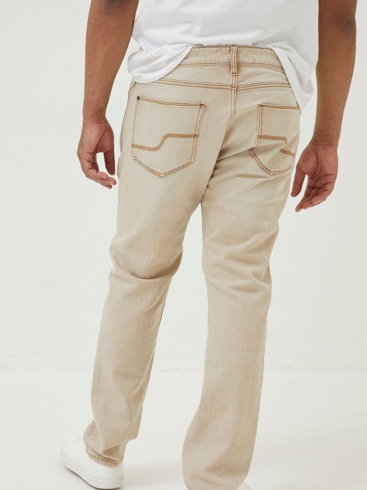 FatFace Natural Slim Light Colour Wash Jeans - Image 2 of 4 FatFace Natural Slim Light Colour Wash Jeans - Image 2 of 4
