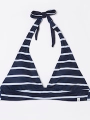 FatFace Blue Breton Bikini Top - Image 4 of 5