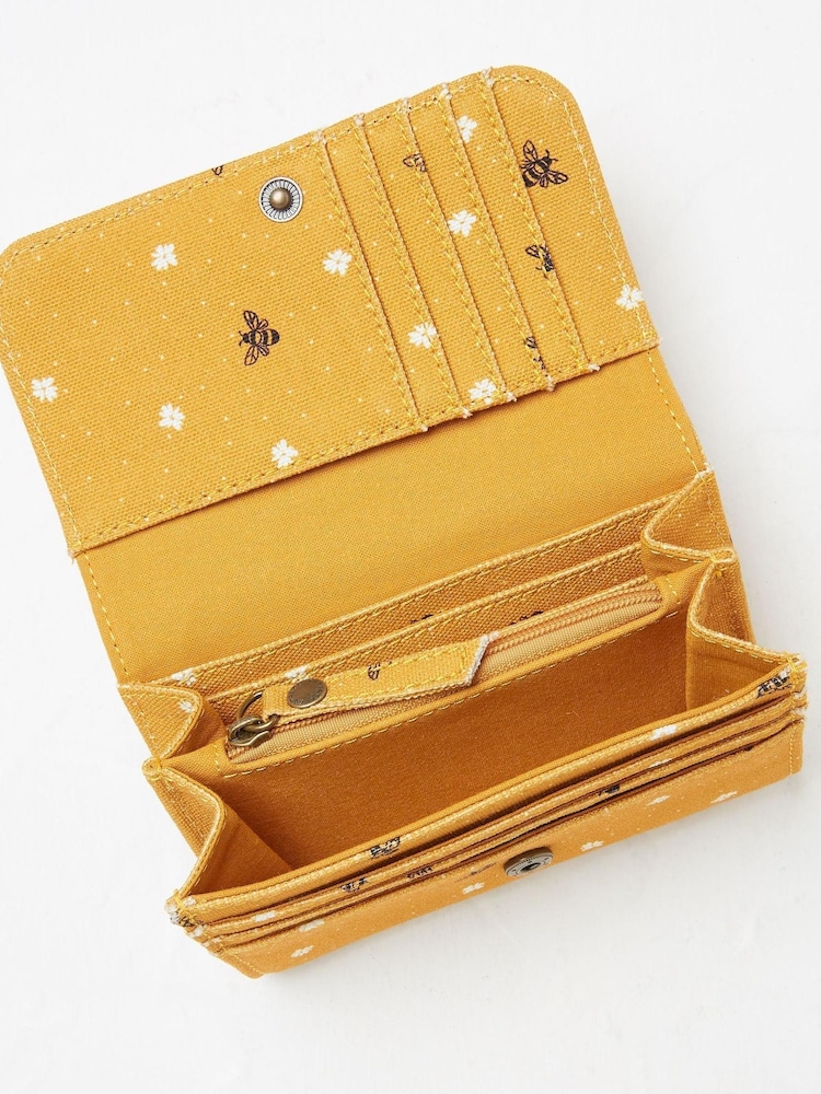 FatFace Yellow Canvas Bee Purse - Image 2 of 2