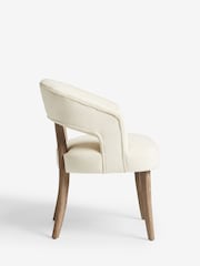 Set of 2 Fine Chenille Light Natural Remi Mid Wood Leg Dining Chairs - Image 5 of 8